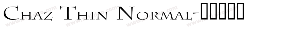 Chaz Thin Normal字体转换